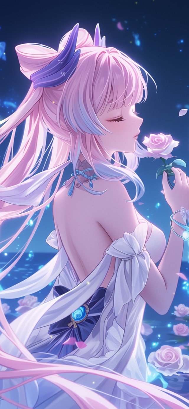 雪墨壁纸丨心海丨花好月圆丨