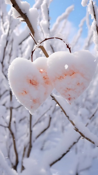 雪色爱心