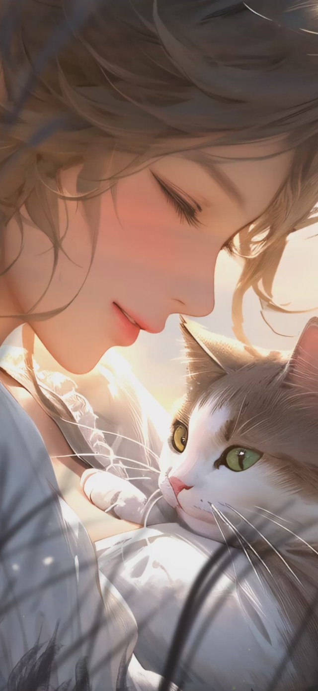 【4K】猫咪和少女