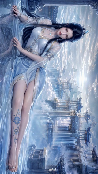 云海仙宫古风清冷美女