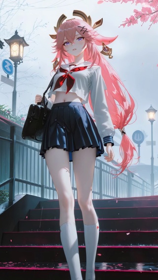 雨天JK少女神子