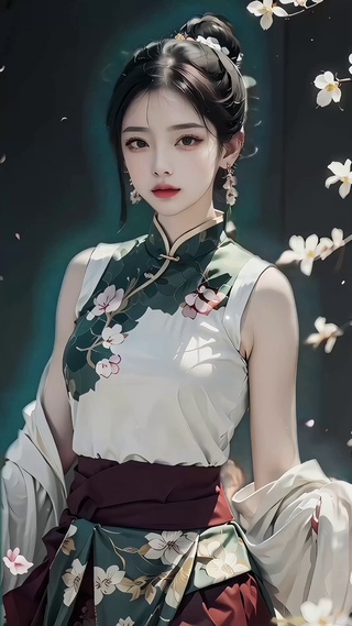 美女变蝴蝶4k壁纸