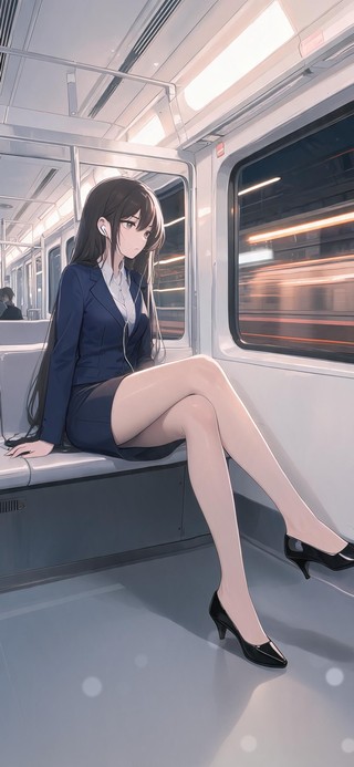 地铁乘客御姐