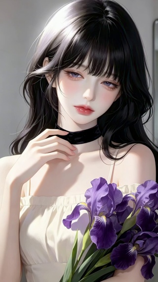 纯欲光影里的鸢尾香
