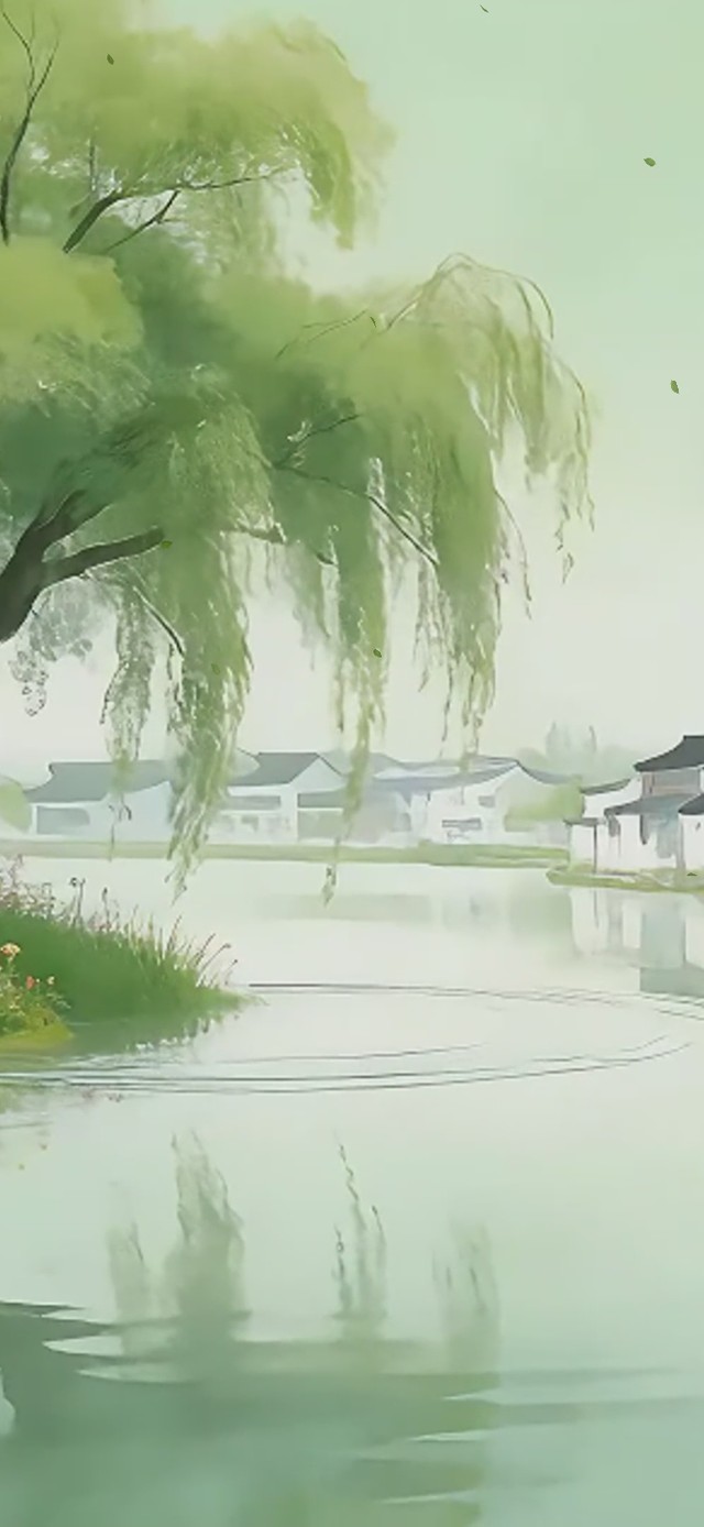 清新小镇河流