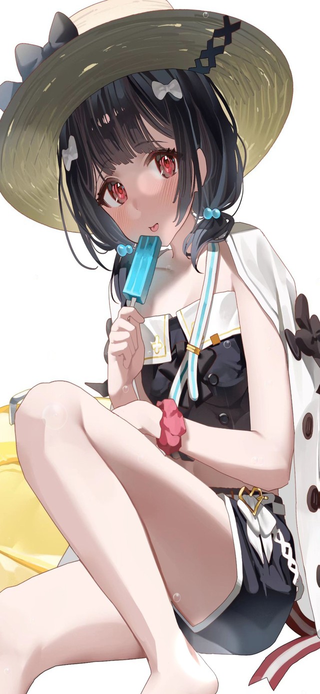 天太热，吃冰棍喏