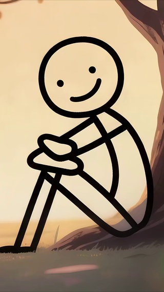 看夕阳的火柴人