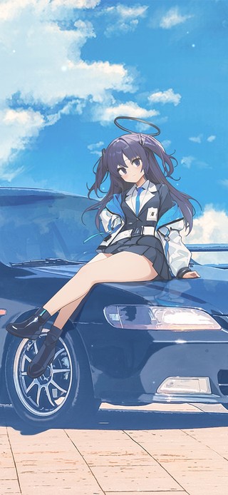 唯美汽车少女