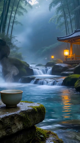 溪谷竹林