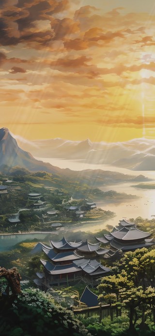 古风山水风景