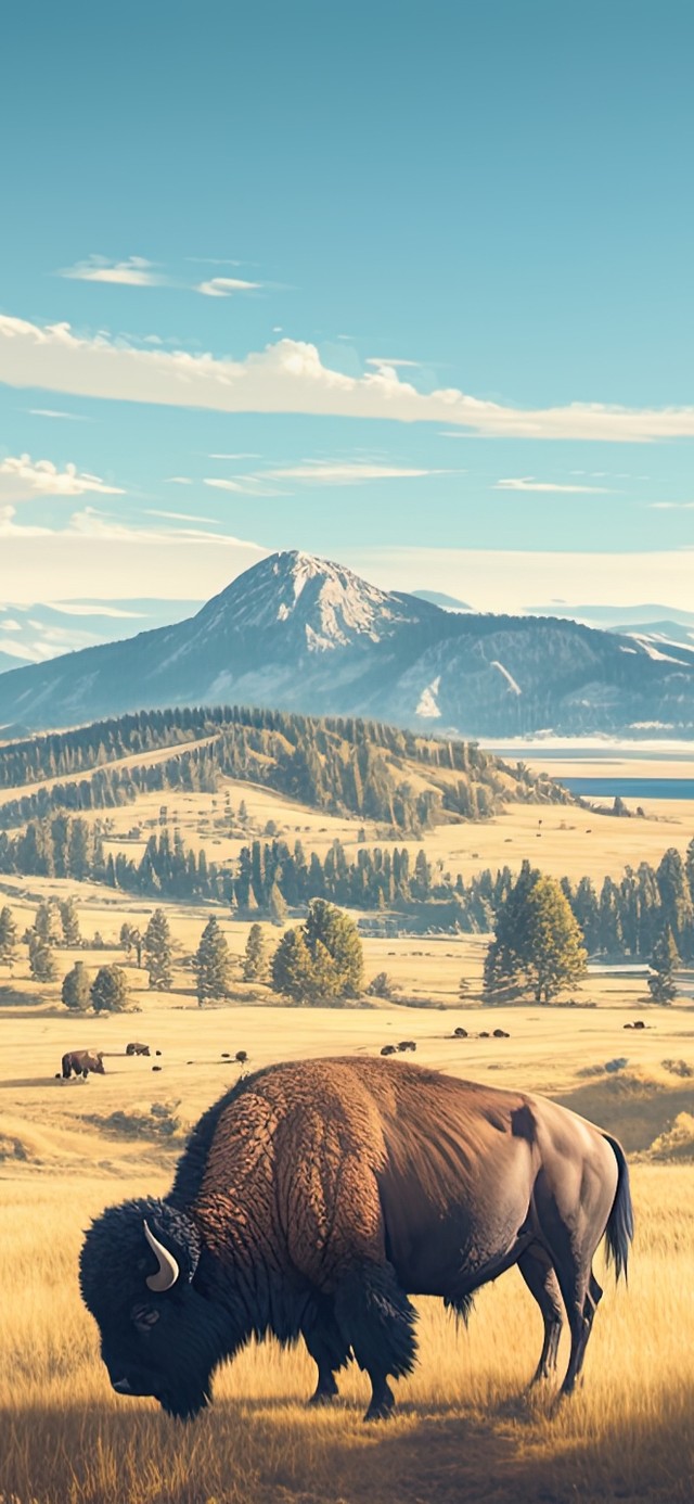 清晨日出金黄草原