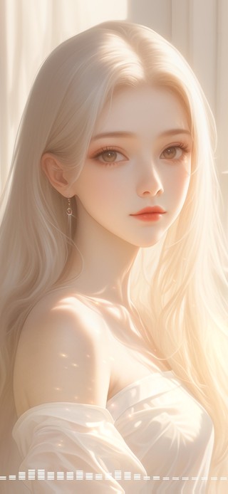 白发温婉女孩