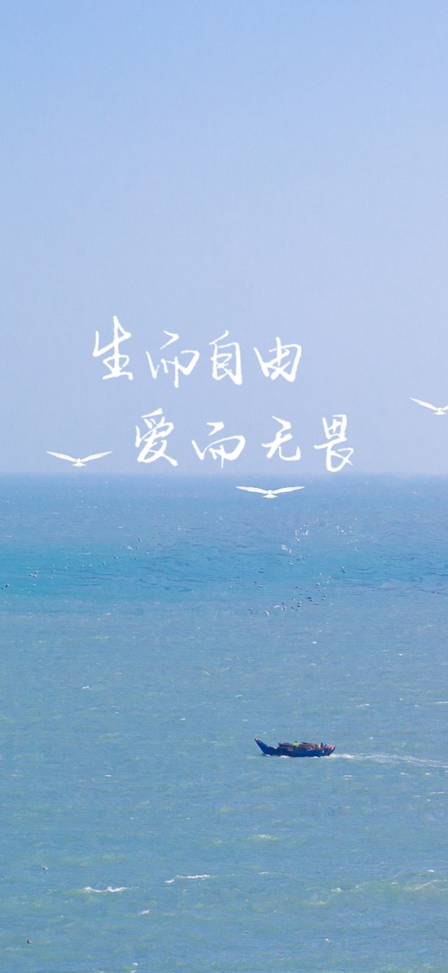 壁纸封面图治愈解压文字控励志灯塔大海自由～无畏壁纸标签:上传时间