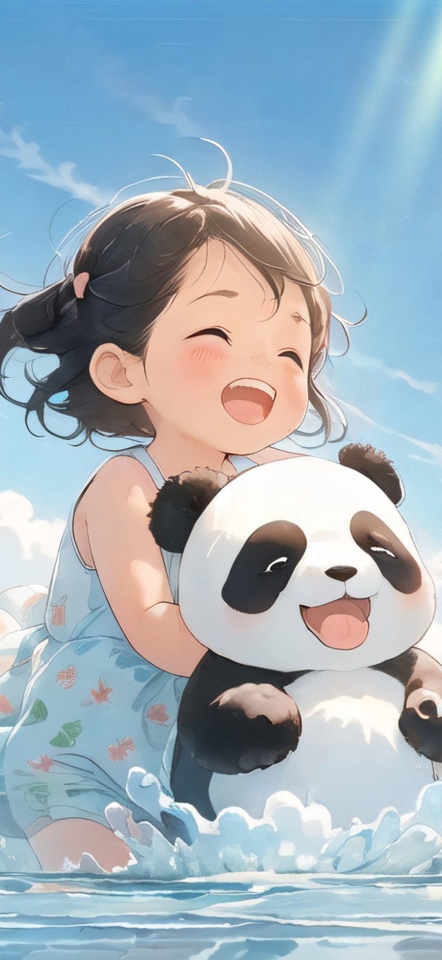 戏水女孩