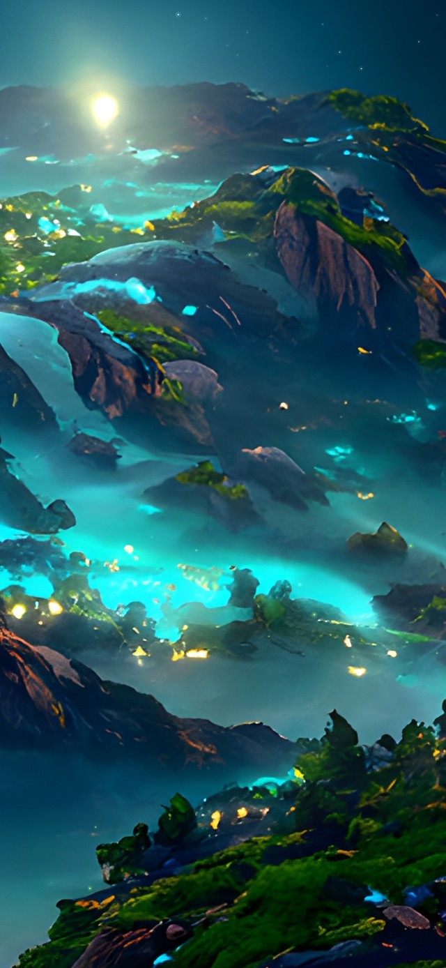 唯美治愈月光精灵峡谷