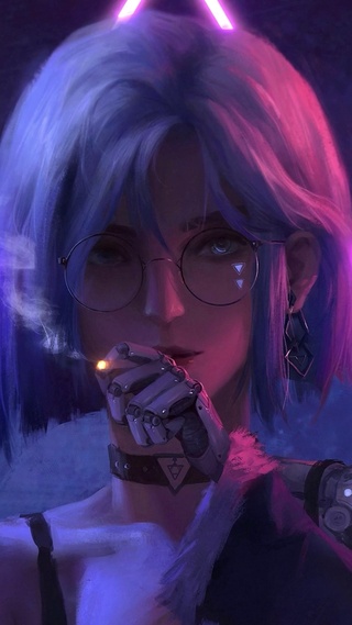 抽烟的女孩