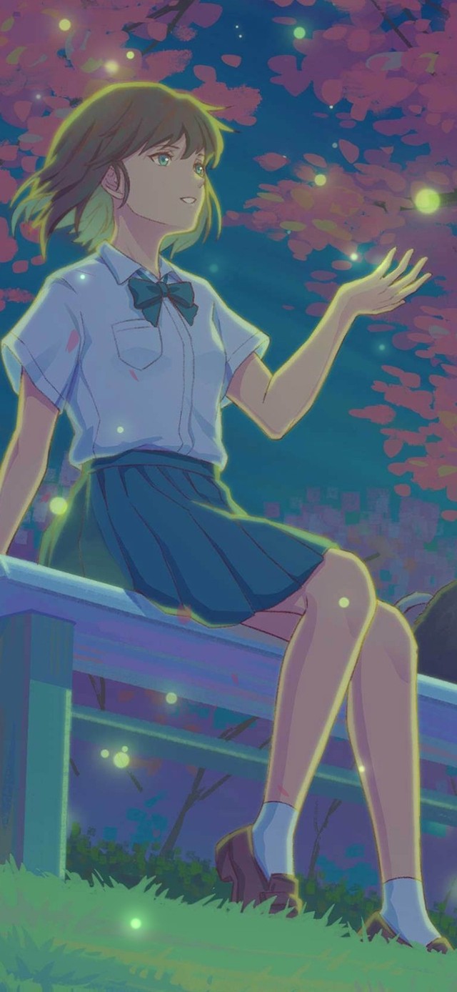 唯美萤火车站女孩