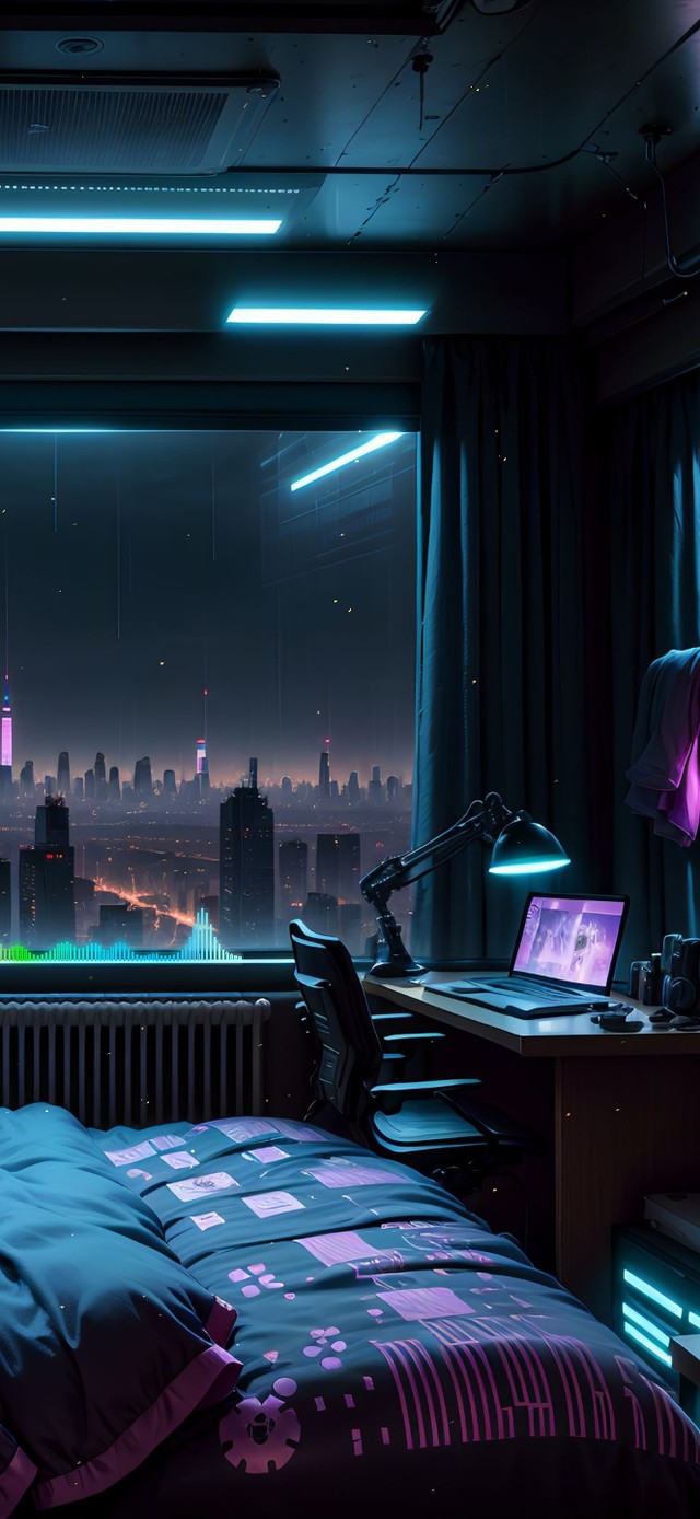 4K赛博朋克卧室230413