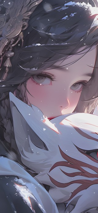 古风面具少女