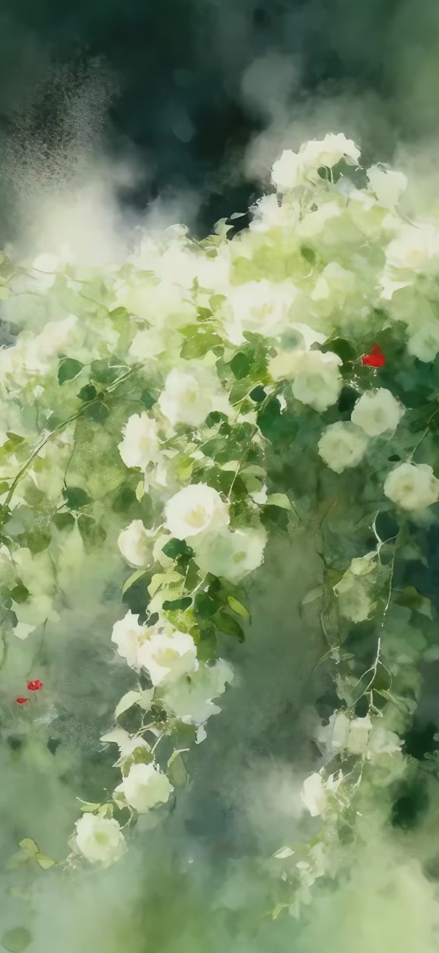 白色蔷薇花
