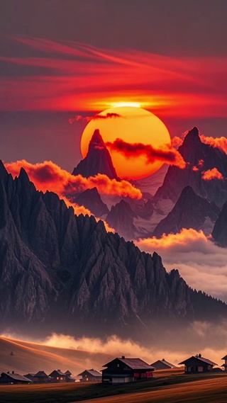 画中的太阳