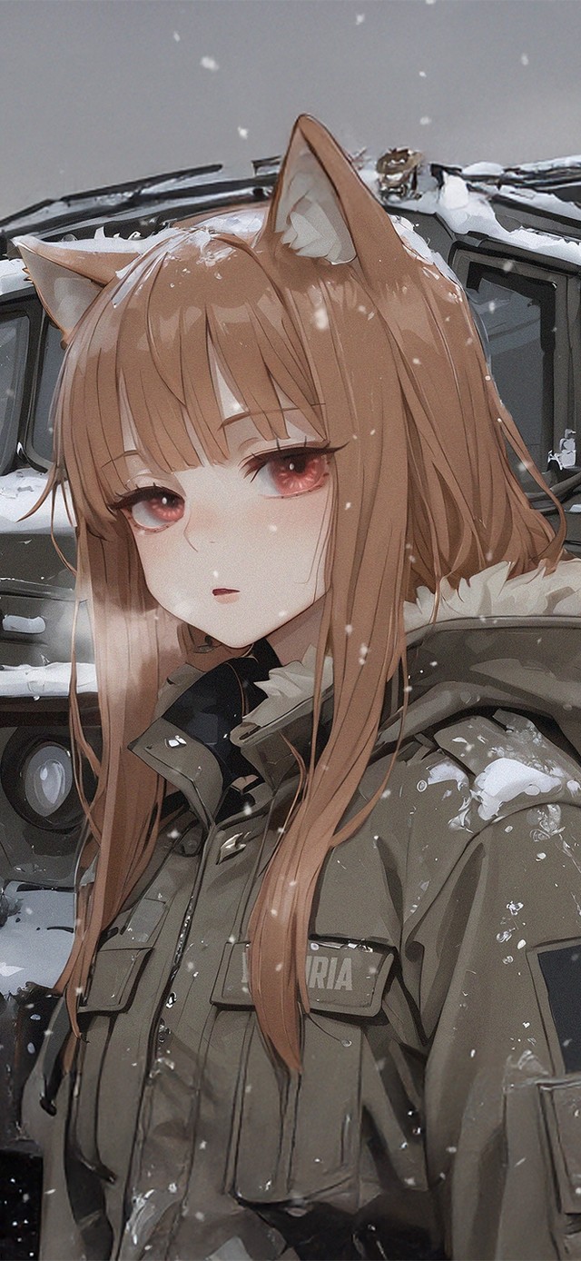 唯美雪景少女