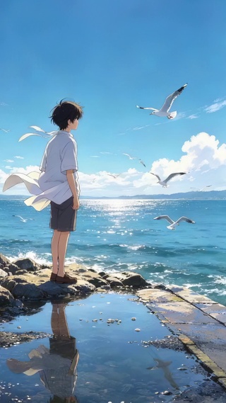 蓝色治愈大海