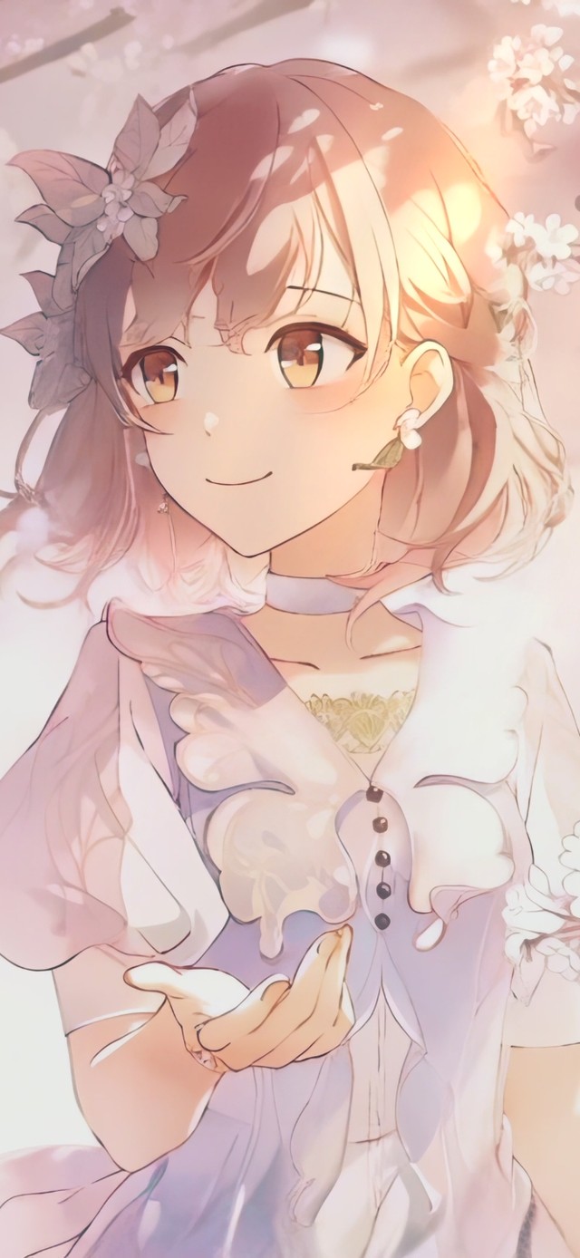 學院小妹花下散步