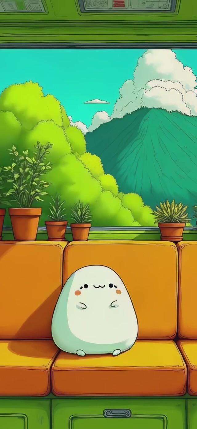 可爱治愈系车厢的团子