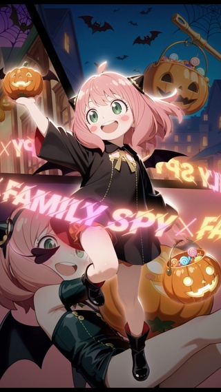 可爱阿尼亚 文字环绕