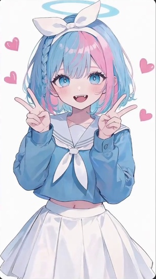 蓝粉天使萝莉