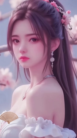 国漫女神性感露背侧颜杀