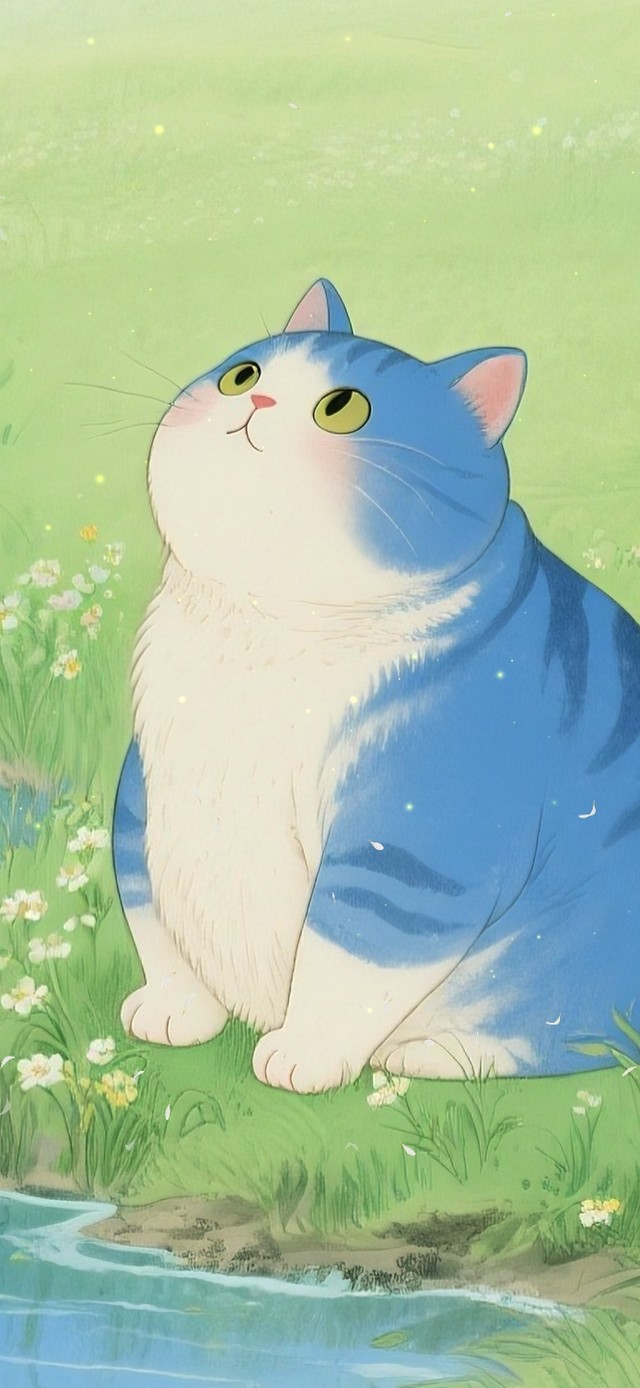 塘边蓝猫