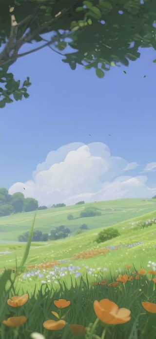 护眼绿景