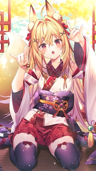 立秋可爱狐少女