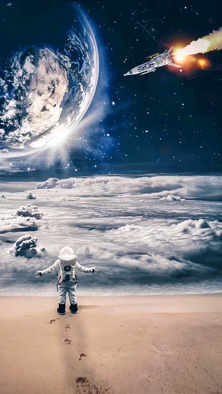 星空壁纸系列之宇航员