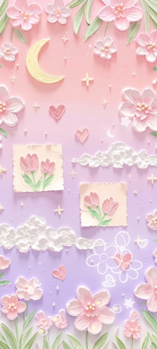 梦幻粉紫花境绮梦

