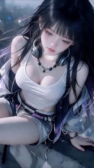 天台耳机少女