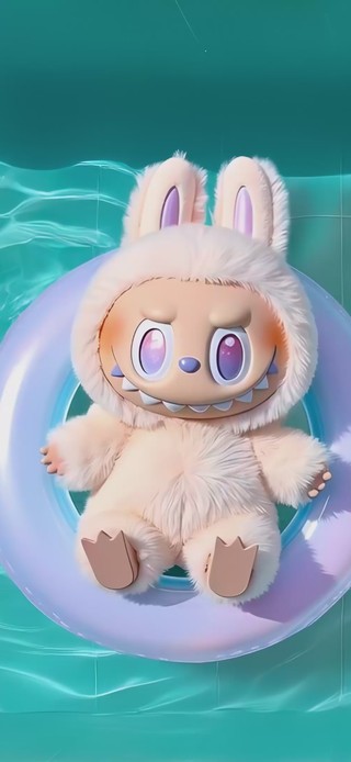 3D泳池labubu