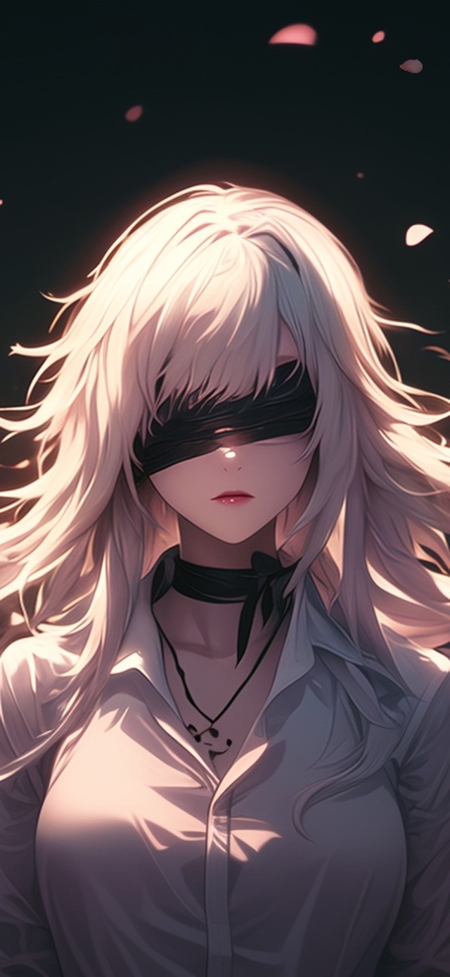 蒙眼美女