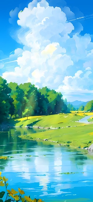 田园溪水