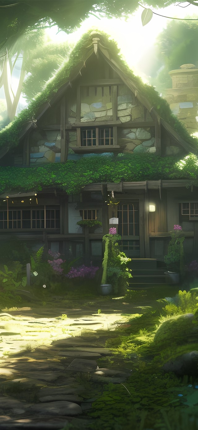 唯美护眼绿色小屋