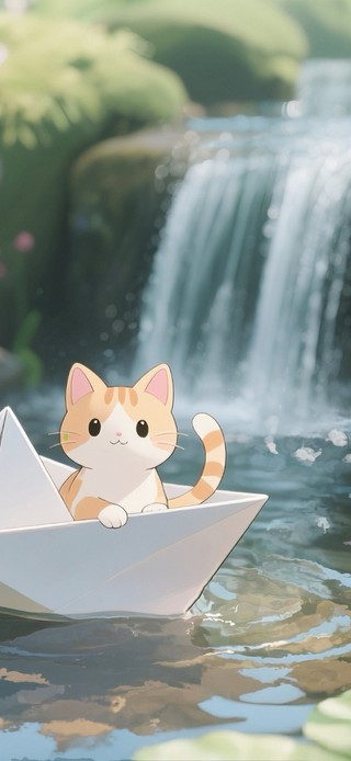 小纸船里的猫猫