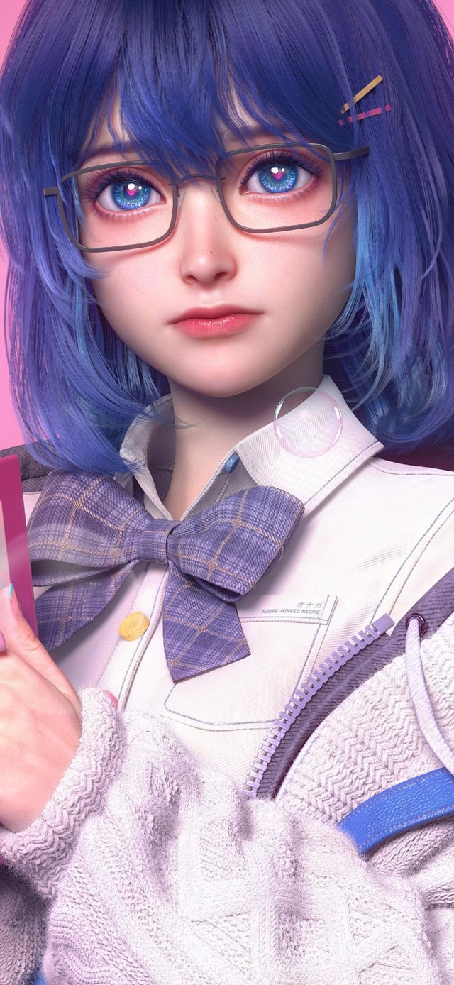 4k可爱白衣短发少女 