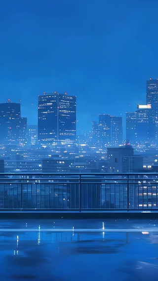 雨夜天台