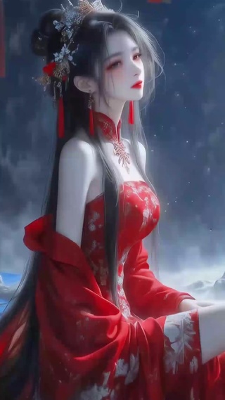 夜月古风女神侧颜杀