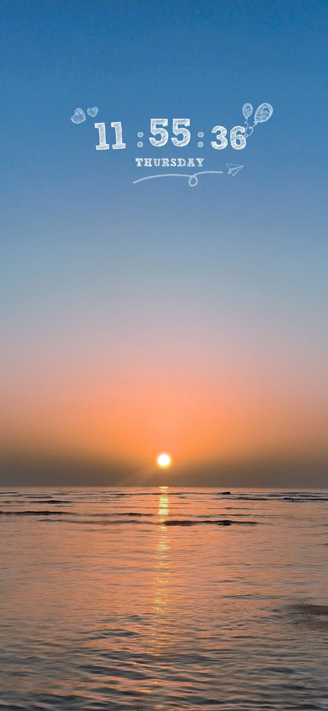 夕阳和海浪