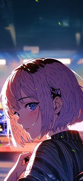 唯美粉发少女