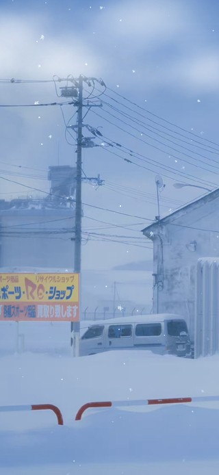 唯美下雪天风景