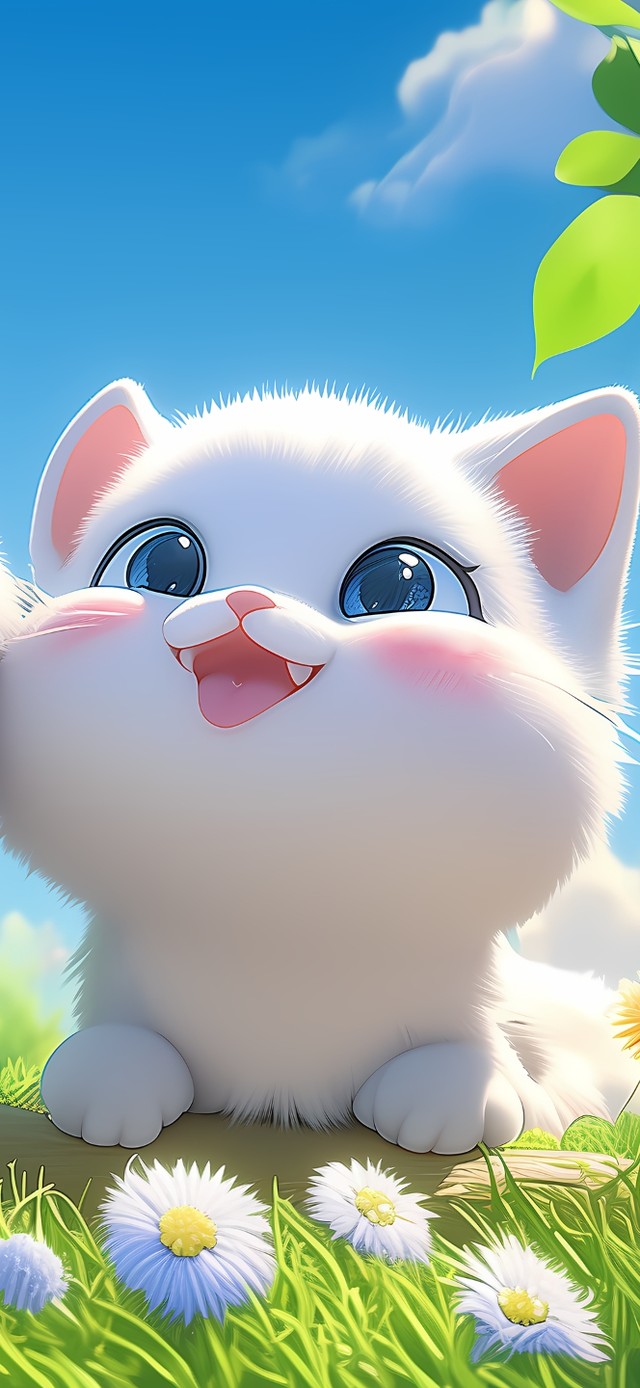 草地上可爱猫咪